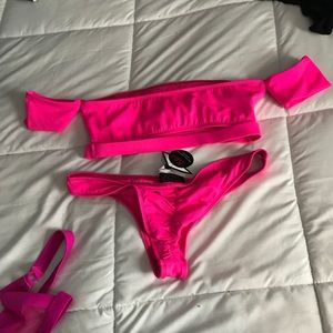 Hot pink bikini set